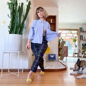 Vintage Linen Blend Blouse